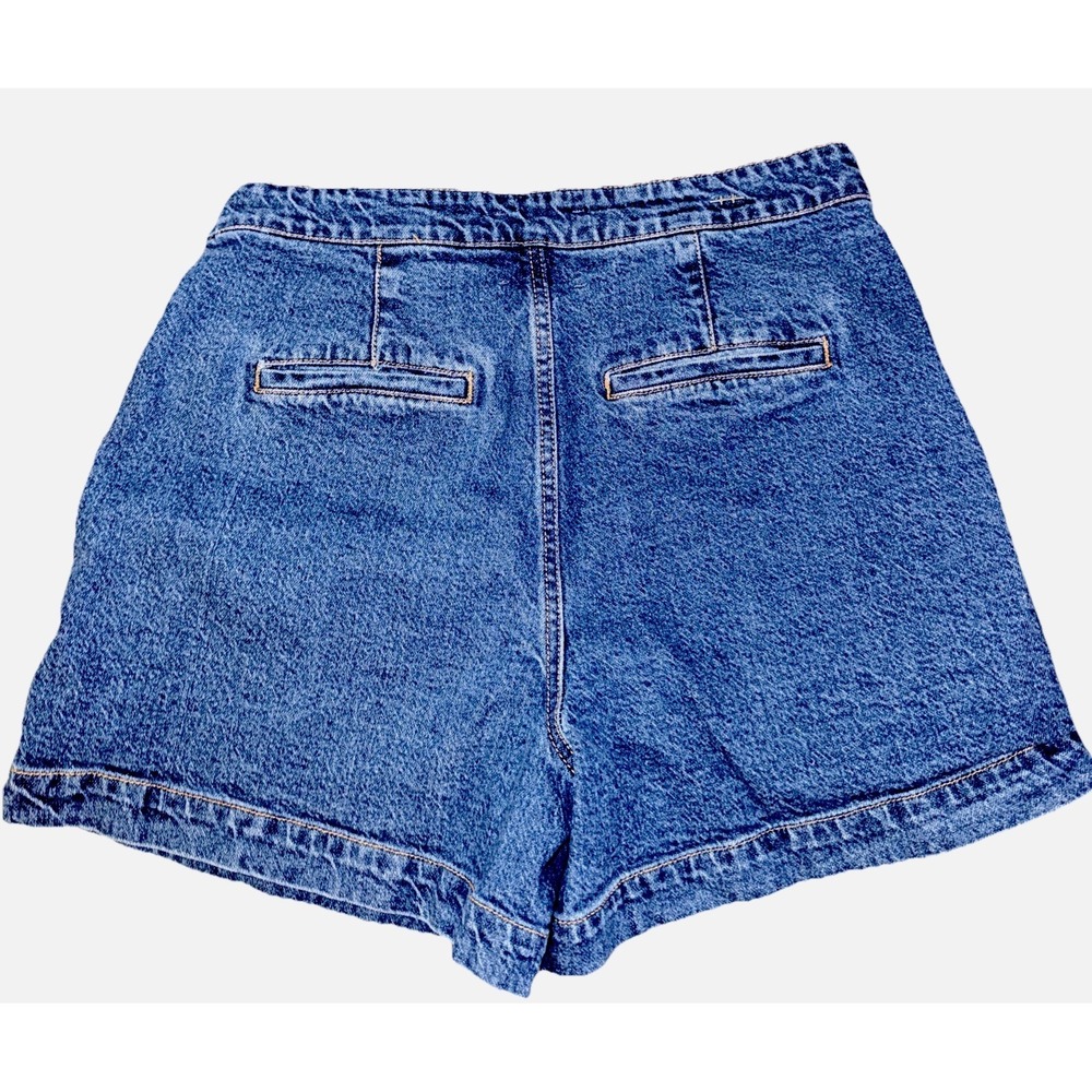 Habitual Denim Skort Women's Size Medium Faux Wrap High Rise Pockets EUC $80 - Picture 3 of 8